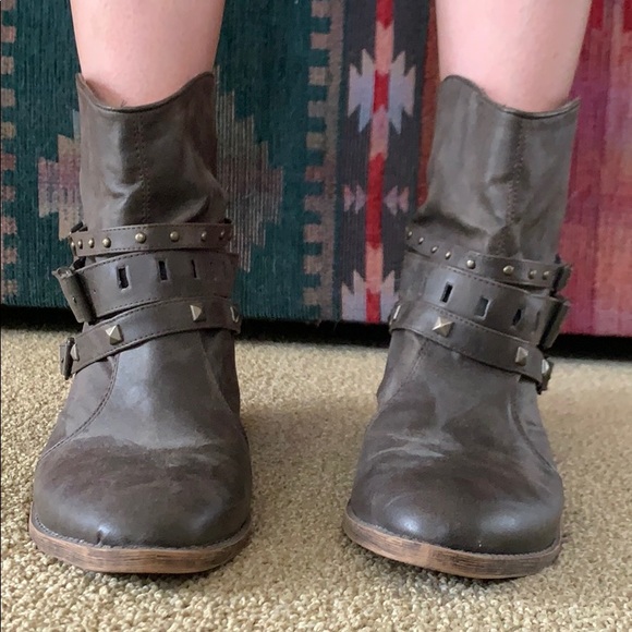 Brown/grey booties - Picture 3 of 5